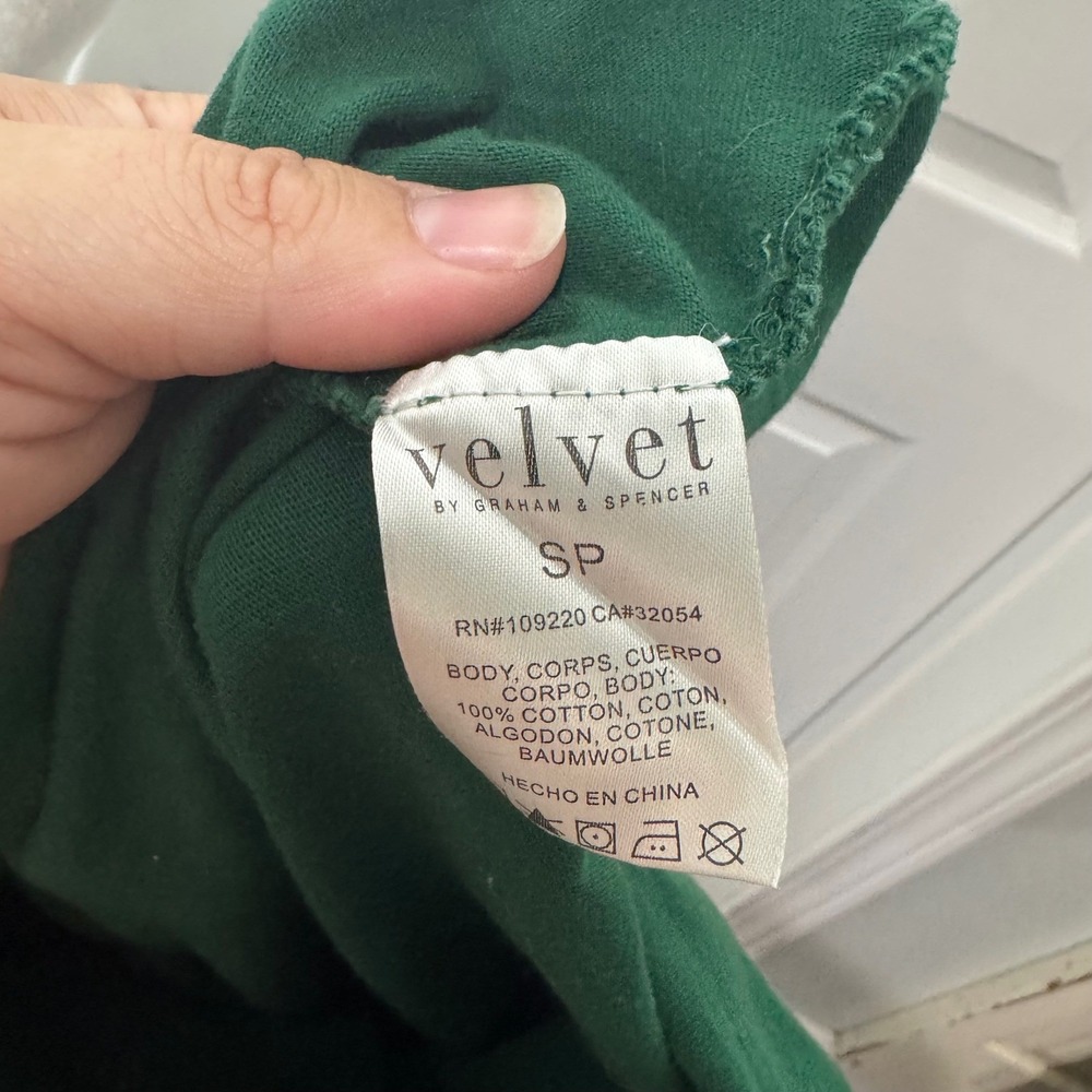 Velvet by Graham & Spencer for Anthropologie Green Puff Sleeve Dress – Size S - Picture 6 of 7